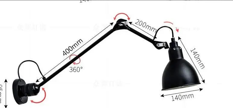 Axyaa Nordic Modern Adjustable Wall Lamp LED Sconce