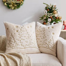 Axyaa Nordic Snowflake Embroidered Pillowcase Cojines 45x45cm
