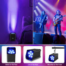 Axyaa 4PCS 6*18W RGBWA+UV Par Light Set with Remote Control - Stage Lights For Concert Party