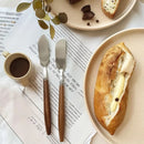 Axyaa Stainless Steel Butter Knife with Wooden Handle - Kitchen Baking Tools