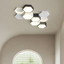 Axyaa Geometric Honeycomb LED Ceiling Lamp: Modern Minimalist Lighting Fixtures for Living Room and Bedroom