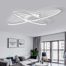 Axyaa Modern LED Chandelier Light - White/Black Aluminum Ceiling Lamp