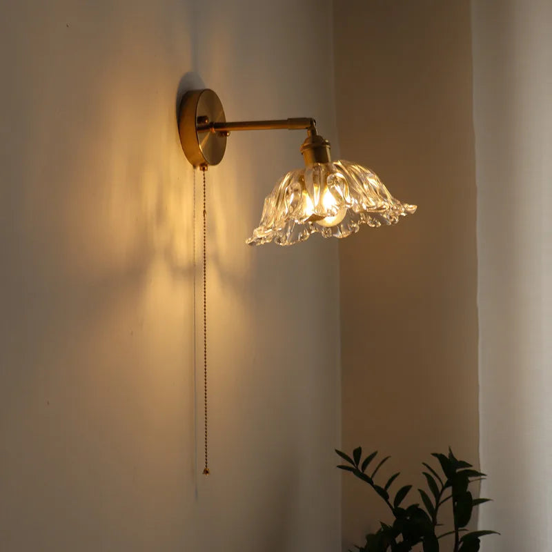 Axyaa Nordic LED Wall Lamps: Modern, Bedroom, Restaurant, Bathroom, Stair Light, Pull Chain Switch