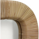 Rattan Wave Mirror by Axyaa: Decorative Irregular Wall Mirror for Living Room, Bedroom, Bathroom