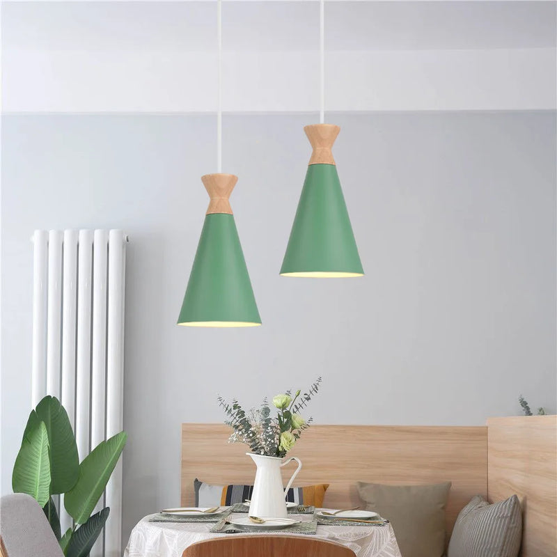 Axyaa Aluminium Hanging Lamps: Modern Nordic E27 Pendant Chandelier for Home Decor