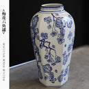 Axyaa Blue and White Porcelain High-End Ceramic Vase | Large-Sized Home Décor