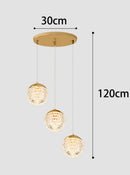 Axyaa LED Pendant Staircase Chandeliers for Living Room - Modern Indoor Hanging Light