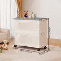 Axyaa Foldable Toy Storage Bin with Wheels - Large Capacity for Bedroom & Living Room