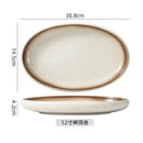 Axyaa Oval Ceramic Fish and Vegetable Dish for Home and Restaurant