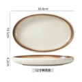 Axyaa Oval Ceramic Steamed Fish Dish - Large Size for Home and Restaurant
