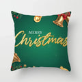 Axyaa Merry Christmas Green Pillowcase Sofa Decoration Cover
