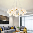 Axyaa Glass Ball LED Bubble Chandelier - Black Gold Pendant Lighting