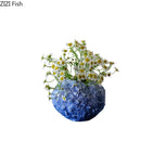 Hydrangea Ceramic Vase Axyaa Decor Artificial Floral Desk Decoration Room Aesthetic