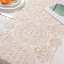 Axyaa Luxury White Lace Tablecloth Rectangle Waterproof Table Cover Dining Wedding