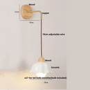 Axyaa Glass LED Wall Light Fixture with Pull Chain Switch