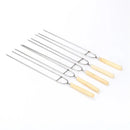 Axya Stainless Steel BBQ Needle Set with Wooden Handle