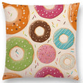 Axyaa Chocolate Candy Donuts Ice Cream Cushion Cover Party Throw Pillow Case