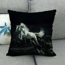 Axyaa Horse Print Cushion Covers: Animal Pillow Cases for Home Decoration