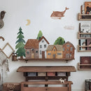 Axyaa Forest Town Wall Art Decal for Kids Baby Room - Vintage Style