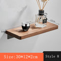 Axyaa Walnut Wall Mirror Desk Storage Rack: Compact, Stylish Bathroom Storage Solution