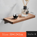 Axyaa Walnut Wall Mirror Desk Storage Rack: Compact, Stylish Bathroom Storage Solution