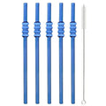 Axyaa Glass Straws Set: High Borosilicate, Ice-sugar Gourd, Cocktail, Milkshake Straw