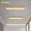 Axyaa Travertine LED Ceiling Light - Solid Wood Color - Natural Stone Decor - Long Strip Lamps