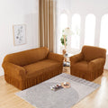 Axyaa Seersucker Universal Sofa Cover Slipcover Elastic Thickening - Fits Most Sofas