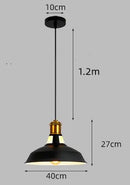 Axyaa Metal Pendant Light Industrial E27 Nordic Style for Kitchen Bar Dining Room