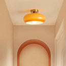 Axyaa Modern Glass Chandelier Lights - Orange White - Dimmable Bedroom Study Hanging Lamp