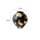 Axyaa Golden Foil Porcelain Vase | Modern Ceramic Table Decor & Plant Pot