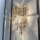 Axyaa Champagne Gold Crystal Wall Light for Bedroom and Living Room