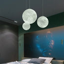 Axyaa Moon Led Pendant Chandelier for Living Room Kitchen Bedroom; Modern Wabi-Sabi Luminaire