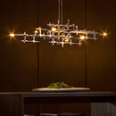 Axyaa Retro Industrial Chandelier: Luxury Stainless Steel LED Hanging Lamps