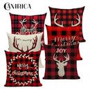 Linen Christmas Cushion Covers for Couch Living Room - Axyaa Glam Décor
