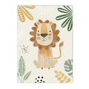 Axyaa Jungle Animals Nursery Canvas Wall Art | Baby Bedroom Decor Lion Zebra Elephant