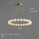 Axyaa Acrylic Ball Ring Pendant Chandelier LED Light for Home and Hospitality