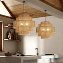 Axyaa Rattan Pendant Light for Japanese Restaurant, Tea Room, and Zen Retro Decor