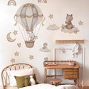 Axyaa Cartoon Hot Air Balloon Wall Stickers for Kids Bedroom Decor