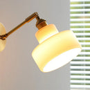 Axyaa Glass LED Wall Sconce, Luxury Stair Light, E27 Bulb, Green & White