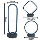 Axya Modern Black Ring LED Table Lamp for Bedroom Decor and Reading