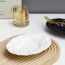 Axyaa Ceramic Pleated Western Dessert Salad Plate Set