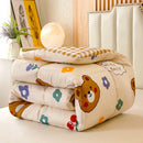 Cartoon Print Warm Winter Quilt: Single-Queen Size, Fluffy & Machine Washable by Axyaa.
