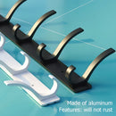 Axyaa Black White Folding Robe Hooks Towel Hanger Wall Rack for Bathroom & Kitchen