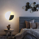 Axyaa LED Wall Lamp 360 Degree Rotation Adjustable Bedside Lights White Black