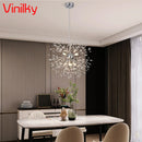 Axyaa Crystal Snowflake Small Chandelier Modern LED Ceiling Lamps