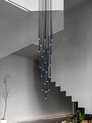 Axyaa Conical Pendant Chandelier for Modern LED Staircase and Restaurant Lighting
