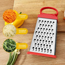 Axyaa 4-Sided Stainless Steel Grater Kitchen Gadget for Vegetables, Cheese, Potatoes