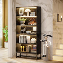 Tribesigns Tall Black Bookcase, 70.8” Large Bookshelf by Axyaa - Heavy Duty Library Organizer