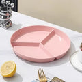 Axyaa Wheat Straw 3-Grid Meal Plate with Vegetable Plate - Breakfast, Salad, Snack Plate
